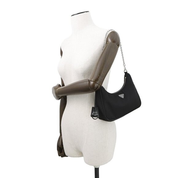 PRADA Re-Edition 2005 Re-Nylon Shoulder Bag Nylon Black 1BH204 - Picture 3 of 13